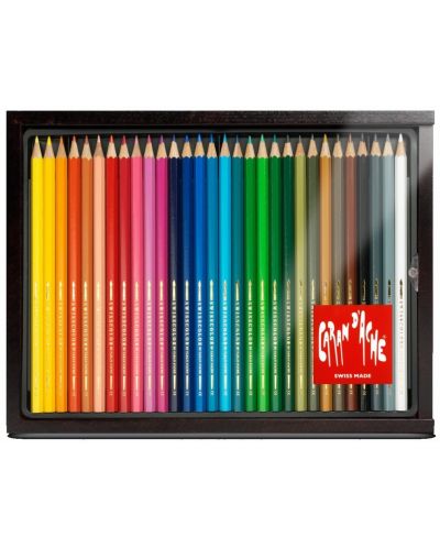 Цветни акварелни моливи Caran d'Ache Swisscolor – 30 цвята - 1