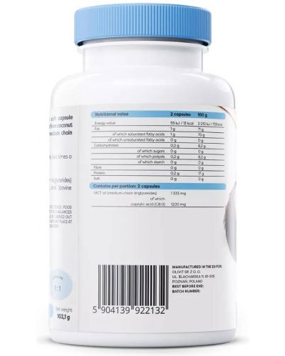 Caprylic Acid, 1200 mg, 120 гел капсули, Osavi - 2