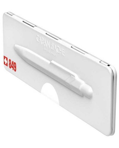 Автоматична химикалка Caran d'Ache 849 Pop Line Collection White  – Син - 2