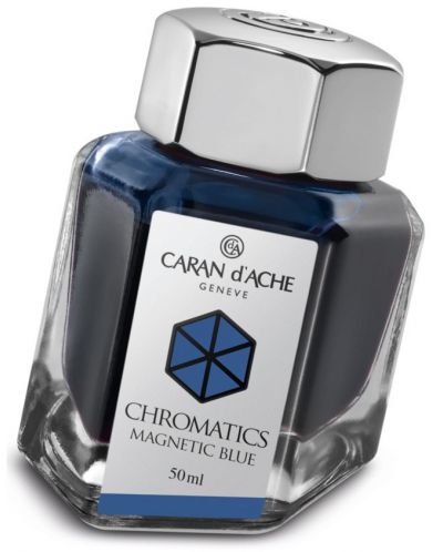 Мастило за писалка Caran d'Ache Chromatics – Син, 50 ml - 1