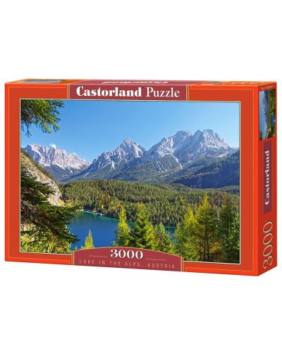 Пъзел Castorland от 3000 части - Езеро в Алпите, Австрия - 1