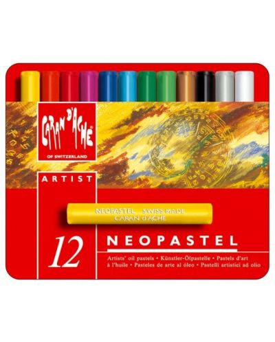 Цветни маслени пастели Caran d'Ache Neopastel – 12 цвята - 1
