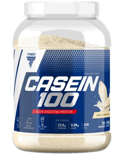 Casein 100, ванилия, 600 g, Trec Nutrition - 1