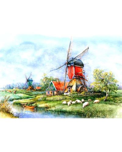 Пъзел Castorland от 1000 части - Мелница в Холандия