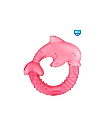 Бебешка водна чесалка Canpol - Делфин, розова - 1