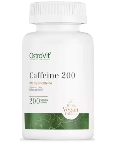 Caffeine, 200 mg, 200 таблетки, OstroVit - 1