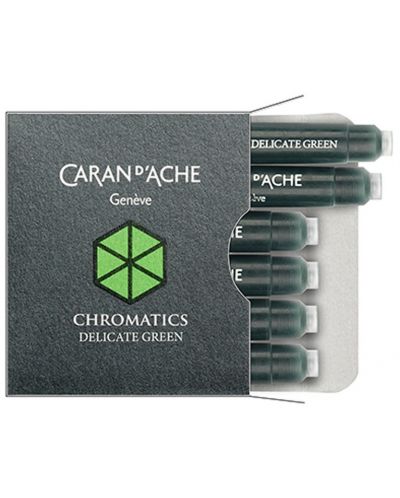 Патрончета за писалка Caran d'Ache Chromatics –  Зелен, 6 броя - 1
