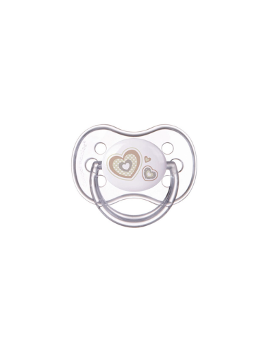 Силиконова залъгалка Canpol - Newborn Baby, с форма на черешка, 6-18 месеца, бяла - 1