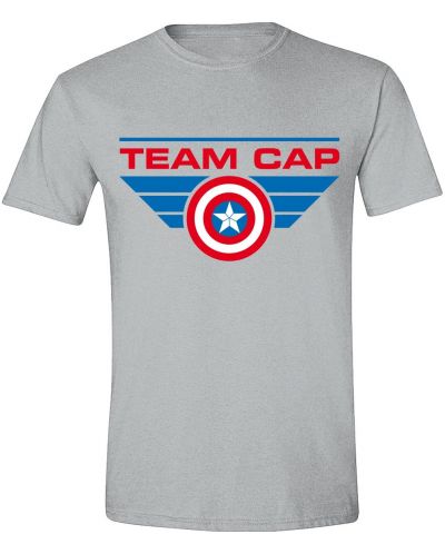 Тениска Captain America: Civil War - Team Cap, сива, размер M - 1