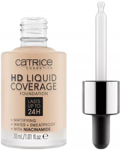 Catrice Фон дьо тен HD Liquid Coverage, 010 Light Beige, 30 ml - 3