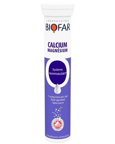 Calcium + Magnesium, 20 ефервесцентни таблетки, Biofar - 1