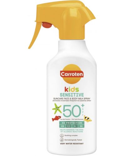 Carroten Kids Слънцезащитно мляко-спрей за деца, SPF 50+, 270 ml - 1