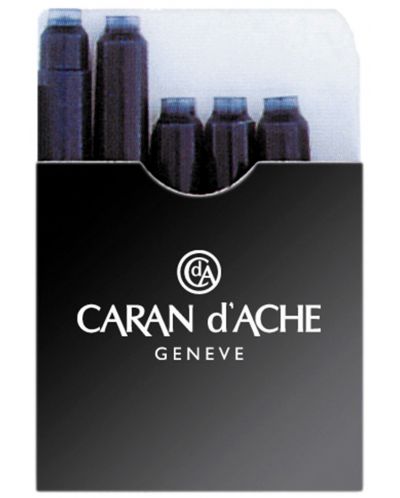 Патрончета за писалка Caran d'Ache – Черен, 5 броя - 1