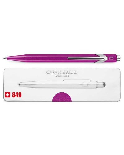 Автоматична химикалка Caran d'Ache 849 Pop Line Collection Metallic Purple – Син - 4