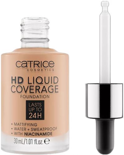 Catrice Фон дьо тен HD Liquid Coverage, 040 Warm Beige, 30 ml - 2