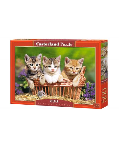 Пъзел Castorland от 500 части - Три котета
