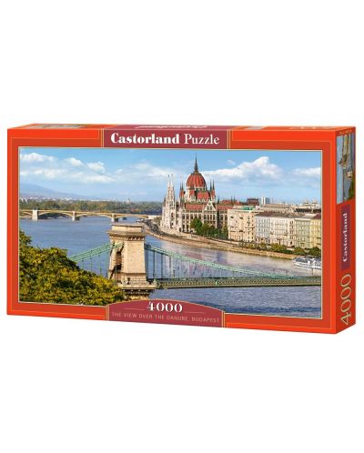 Пъзел Castorland от 4000 части - Гледката над Дунав, Будапеща - 1