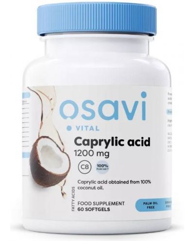 Caprylic Acid, 1200 mg, 60 гел капсули, Osavi - 1