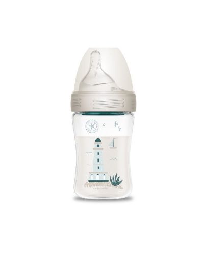 Анти-колик шише Canpol - Haberman, 260 ml, бежово