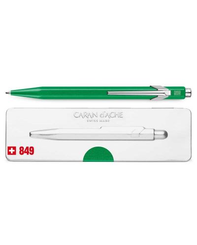 Автоматична химикалка Caran d'Ache 849 Pop Line Collection Metallic Green – Син - 3