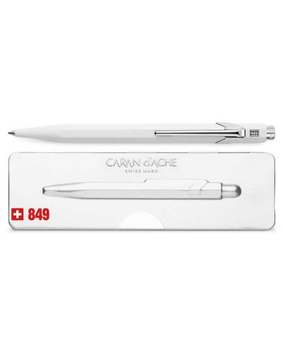 Автоматична химикалка Caran d'Ache 849 Pop Line Collection White  – Син - 3