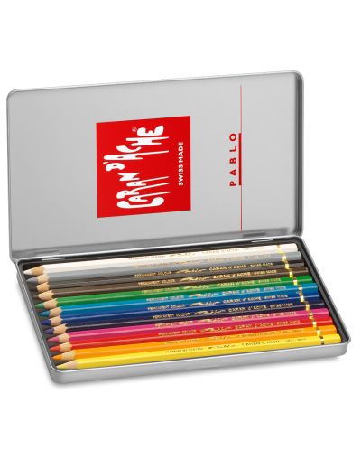 Цветни акварелни моливи Caran d'Ache Pablo – 12 цвята - 2