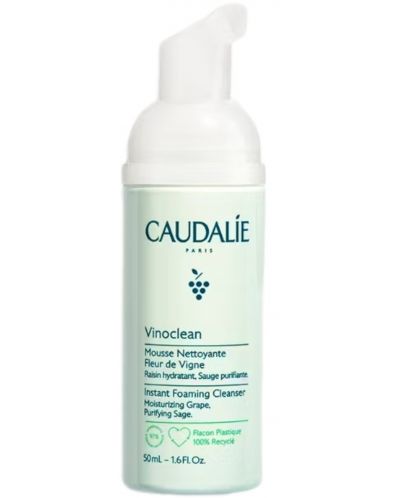 Caudalie Vinoclean Разпенваща се почистваща пяна, 50 ml - 1