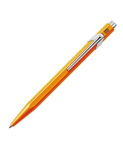 Автоматична химикалка Caran d'Ache 849 Metal Collection Flourescent Orange – Син - 1