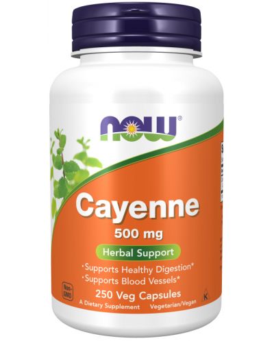 Cayenne, 500 mg, 250 капсули, Now - 1