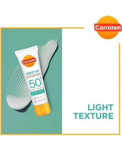 Carroten Слънцезащитен крем за лице Sensitive, SPF50+, 50 ml - 3