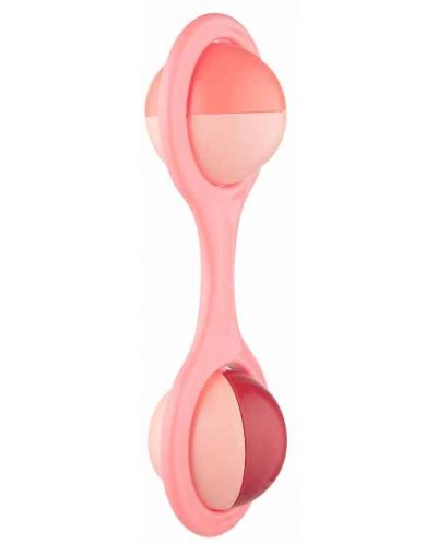 Canpol Дрънкалка с въртящи се топчета Barbell, розова - 2