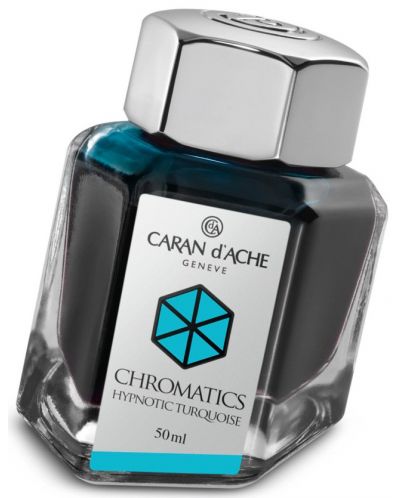 Мастило за писалка Caran d'Ache Chromatics – Тюркоаз, 50 ml - 1
