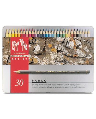 Цветни акварелни моливи Caran d'Ache Pablo – 30 цвята - 1