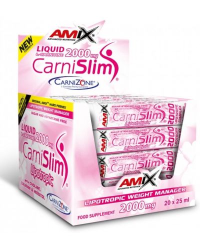 CarniSlim Lipotropic, ананас, 20 ампули x 25 ml, Amix - 1