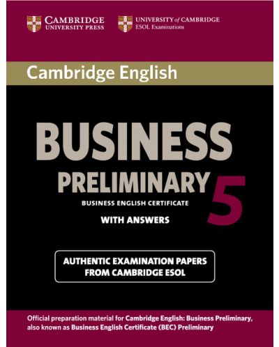 Cambridge English Business 5 Preliminary Student's Book with Answers - 1
