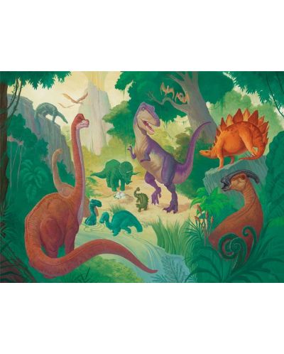 Детски пъзел Crocodile Creek от 100 части - Динозаври, с подарък постер - 2