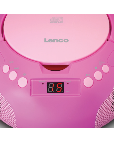 CD плейър Lenco - SCD-620PK, розов - 4