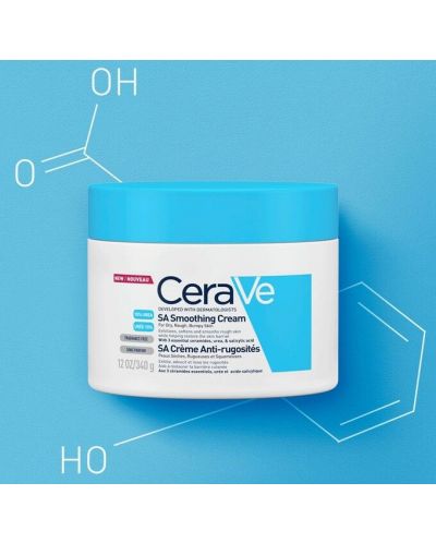 Cerave SA Комплект - Измиващ изглаждащ гел и Изглаждащ крем, 236 ml + 340 g - 4