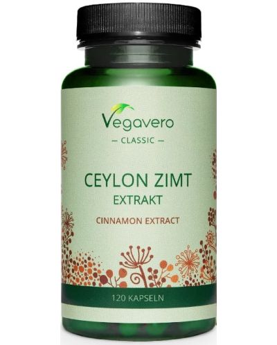 Ceylon Zimt Extrakt, 250 mg, 120 капсули, Vegavero - 1