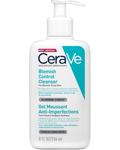 CeraVe Почистващ гел за лице против несъвършенства, 236 ml - 1