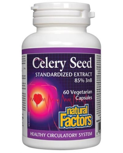 Celery Seed, 75 mg, 60 капсули, Natural Factors - 1
