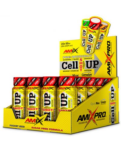 CellUp Shot Box, енерджи, 20 шота x 60 ml, Amix - 1
