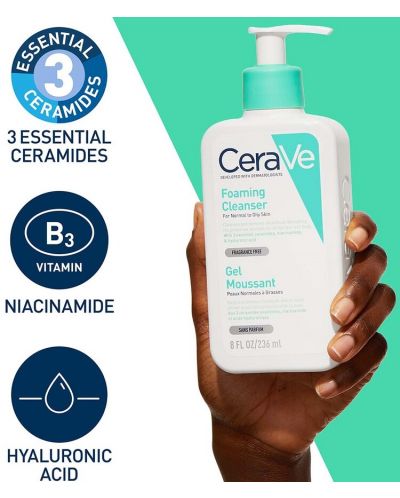 CeraVe Измиваща гел-пяна за лице и тяло, 1000 ml (Лимитирано) - 4