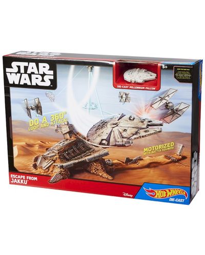 Игрален комплект Mattel Hot Wheels - Бягство от Джаку, Star Wars - 1