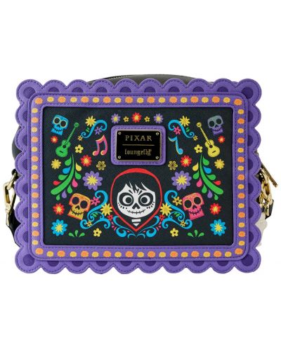 Чанта Loungefly Disney: Coco - Miguel Floral Skull - 4