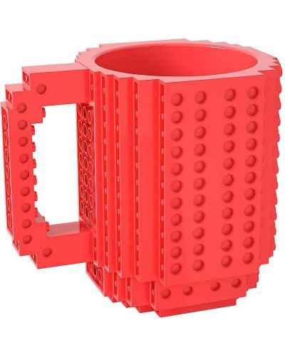 Чаша с Lego блокчета Think Geek -Червена, 350 ml - 1