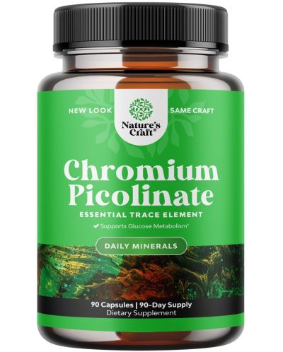 Chromium Picolinate, 200 mcg, 90 капсули, Nature's Craft - 1