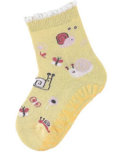 Чорапи с неплъзгащо стъпало Sterntaler - Горски животни, 19/20 размер, 12-18 м, жълти - 1