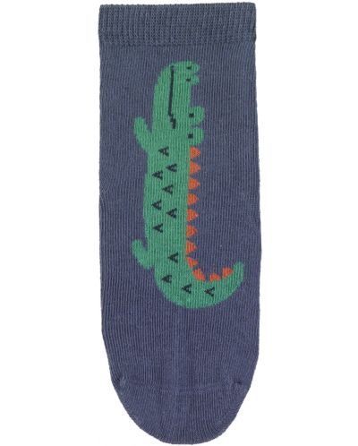 Чорапи с неплъзгащо стъпало Sterntaler - Крокодил, 17/18 размер, 6-12 м, сини - 4