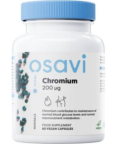 Chromium Picolinate, 200 mcg, 60 капсули, Osavi - 1